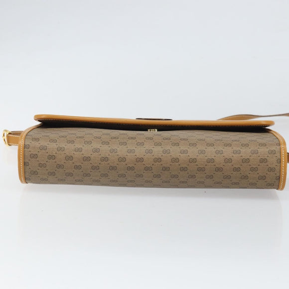 GUCCI Micro GG Supreme Shoulder Bag PVC Beige Gold 004 58 0264 Auth 169375