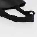 PRADA Hand Bag Leather Black Silver Auth 169378-8