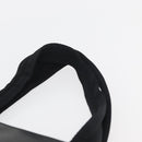 PRADA Hand Bag Leather Black Silver Auth 169378-15