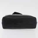 PRADA Hand Bag Leather Black Silver Auth 169378-16