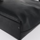 PRADA Hand Bag Leather Black Silver Auth 169378-9