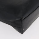 PRADA Hand Bag Leather Black Silver Auth 169378-18
