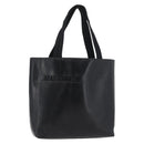 PRADA Hand Bag Leather Black Silver Auth 169378-1