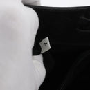 PRADA Hand Bag Leather Black Silver Auth 169378-25
