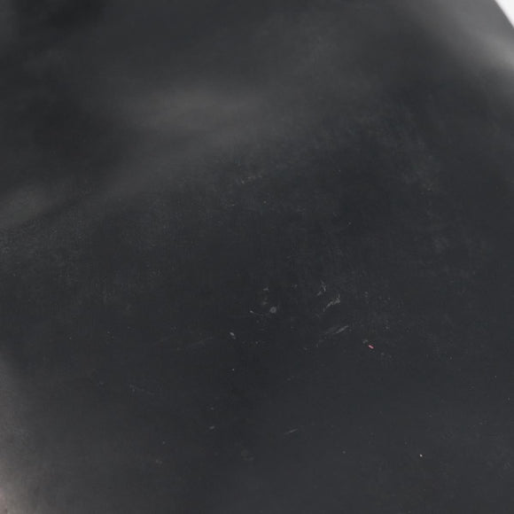 PRADA Hand Bag Leather Black Silver Auth 169378