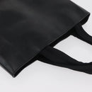 PRADA Hand Bag Leather Black Silver Auth 169378-5