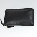 GUCCI Bamboo Shoulder Bag Leather Black Gold 001 2113 1880 Auth 169379-19
