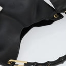 GUCCI Bamboo Shoulder Bag Leather Black Gold 001 2113 1880 Auth 169379-6