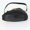 GUCCI Bamboo Hand Bag Nylon 2way Brown Silver 001 1781 1577 Auth 169380-5