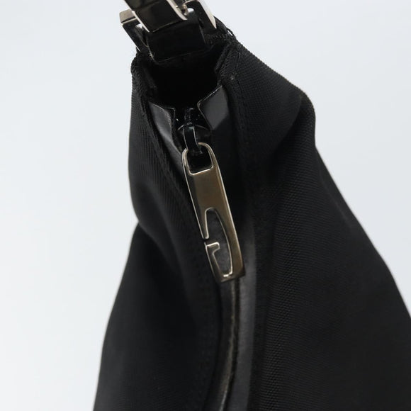 GUCCI Shoulder Bag Nylon Black Silver 001 1955 Auth 169381