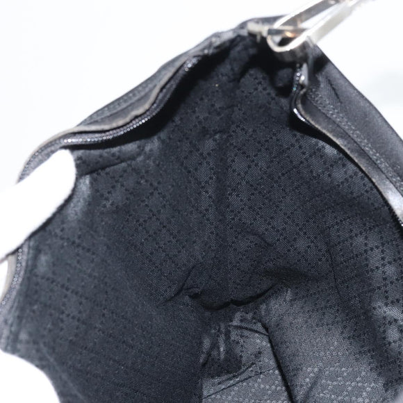 GUCCI Shoulder Bag Nylon Black Silver 001 1955 Auth 169381