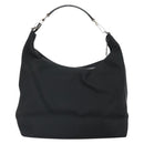GUCCI Shoulder Bag Nylon Black Silver 001 1955 Auth 169381-2