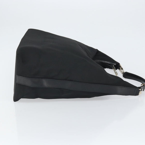 GUCCI Shoulder Bag Nylon Black Silver 001 1955 Auth 169381