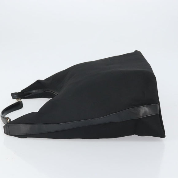 GUCCI Shoulder Bag Nylon Black Silver 001 1955 Auth 169381
