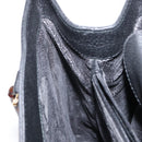 GUCCI Bamboo Hand Bag Suede Black Gold 002 1186 0260 Auth 169382-19