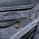 GUCCI Bamboo Hand Bag Suede Black Gold 002 1186 0260 Auth 169382-21