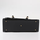 GUCCI Bamboo Hand Bag Suede Black Gold 002 1186 0260 Auth 169382-9