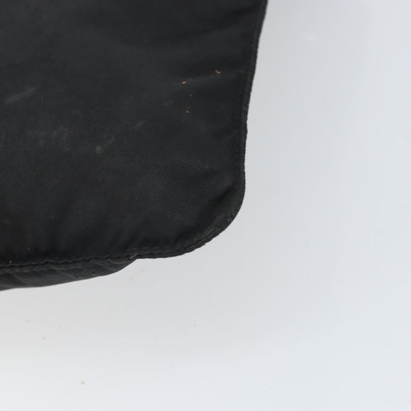 PRADA Shoulder Bag Nylon Black Silver Auth 169384
