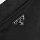 PRADA Shoulder Bag Nylon Black Silver Auth 169384-17