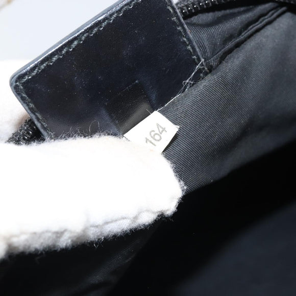 PRADA Shoulder Bag Nylon Black Silver Auth 169384