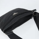 PRADA Shoulder Bag Nylon Black Silver Auth 169384-6