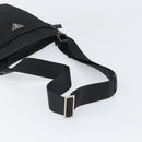 PRADA Shoulder Bag Nylon Black Silver Auth 169384-7