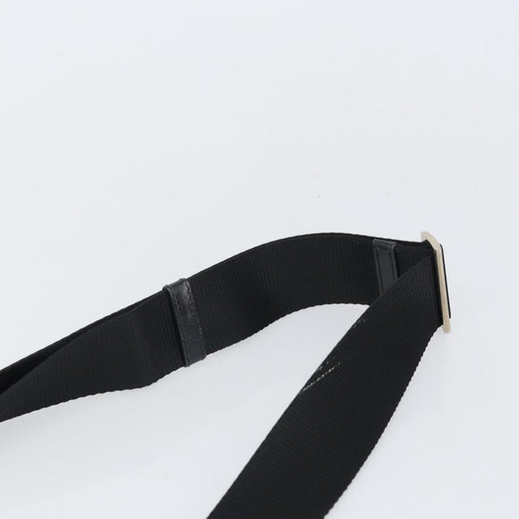 PRADA Shoulder Bag Nylon Black Silver Auth 169384