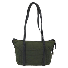 PRADA Shoulder Bag Nylon Khaki Silver Auth 169385 - 0