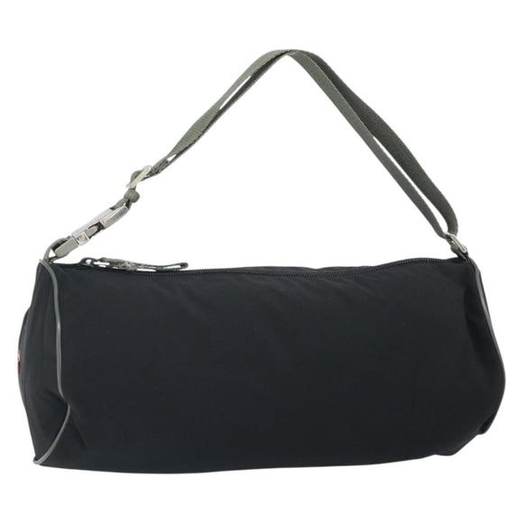PRADA Sports Shoulder Bag Nylon Black Silver Auth 169387