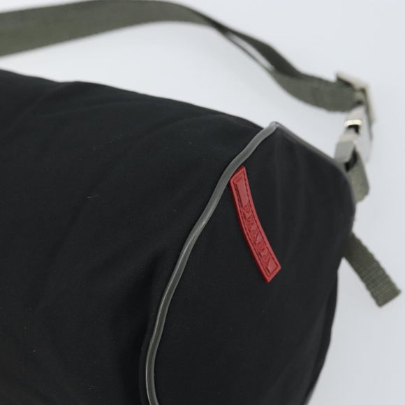 PRADA Sports Shoulder Bag Nylon Black Silver Auth 169387