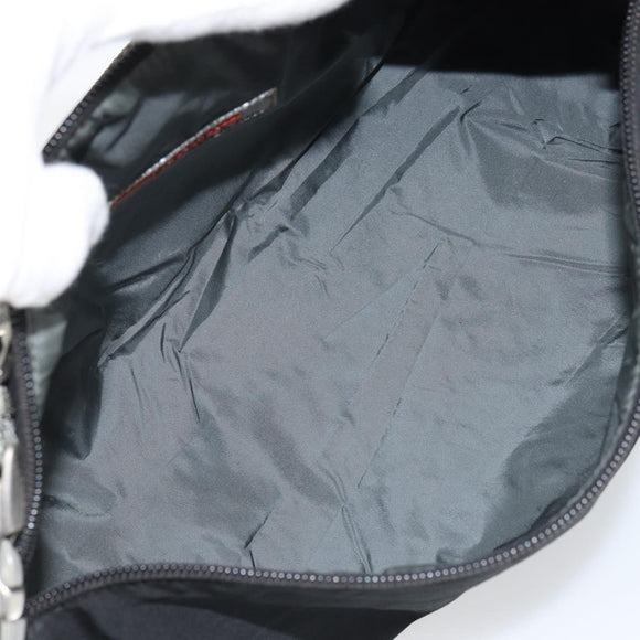 PRADA Sports Shoulder Bag Nylon Black Silver Auth 169387