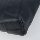 GUCCI Bamboo Clutch Bag Leather Navy Gold Auth 169388-8