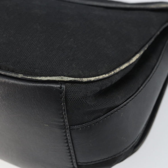 GUCCI GG Canvas Shoulder Bag Black Silver 001 2855 1625 0 Auth 169389