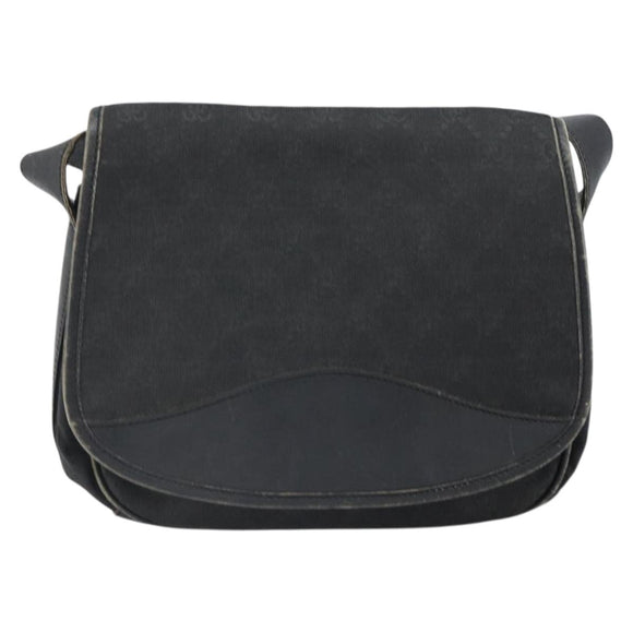 GUCCI GG Canvas Shoulder Bag Black Silver 001 2855 1625 0 Auth 169389