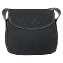GUCCI GG Canvas Shoulder Bag Black Silver 001 2855 1625 0 Auth 169389-3