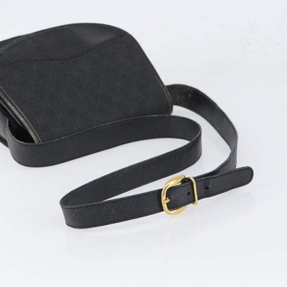 GUCCI GG Canvas Shoulder Bag Black Silver 001 2855 1625 0 Auth 169389