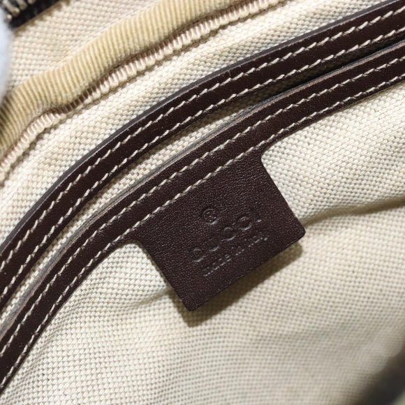 GUCCI GG Supreme Shoulder Bag PVC Beige Gold 201448 Auth 169391