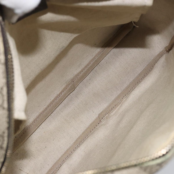 GUCCI GG Supreme Shoulder Bag PVC Beige Gold 201448 Auth 169391