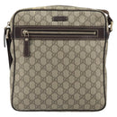 GUCCI GG Supreme Shoulder Bag PVC Beige Gold 201448 Auth 169391-13