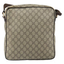 GUCCI GG Supreme Shoulder Bag PVC Beige Gold 201448 Auth 169391-2