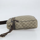 GUCCI GG Supreme Shoulder Bag PVC Beige Gold 201448 Auth 169391-4