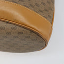 GUCCI Micro GG Supreme Shoulder Bag PVC Beige Gold Auth 169392-12