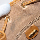 GUCCI Micro GG Supreme Shoulder Bag PVC Beige Gold Auth 169392-16