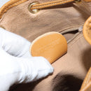 GUCCI Micro GG Supreme Shoulder Bag PVC Beige Gold Auth 169392-24