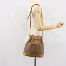GUCCI Micro GG Supreme Shoulder Bag PVC Beige Gold Auth 169392-25