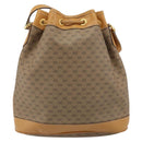 GUCCI Micro GG Supreme Shoulder Bag PVC Beige Gold Auth 169392-3