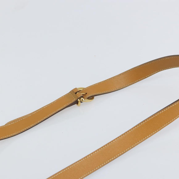 GUCCI Micro GG Supreme Shoulder Bag PVC Beige Gold Auth 169392