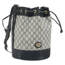GUCCI GG Plus Supreme purse Shoulder Bag PVC Navy Gold Auth 169393-1