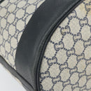 GUCCI GG Plus Supreme purse Shoulder Bag PVC Navy Gold Auth 169393-18