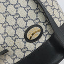GUCCI GG Plus Supreme purse Shoulder Bag PVC Navy Gold Auth 169393-19